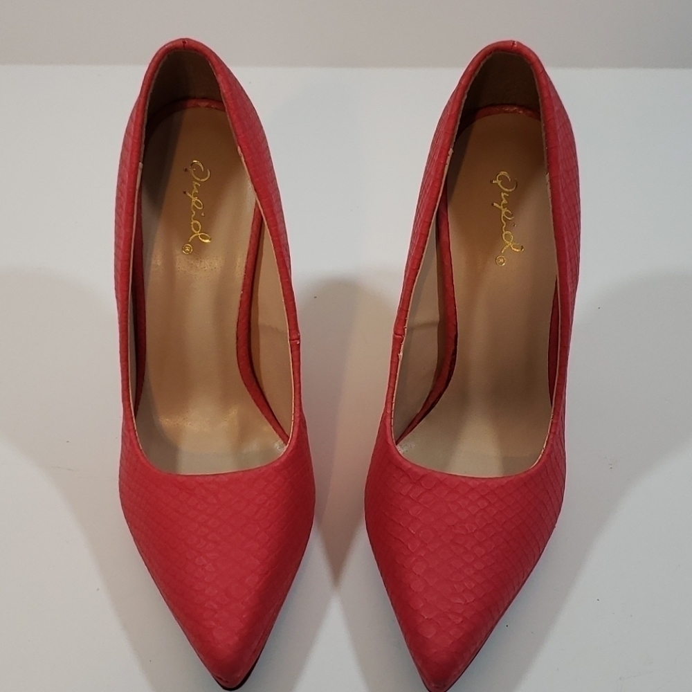 Qupud~Size 7~Pink High Heel Shoes NEW - Picture 2 of 8